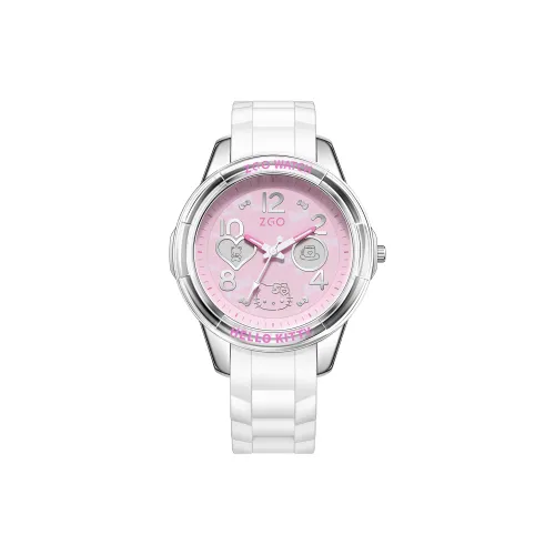 Hello Kitty 50th Anniversary Ограниченный Кварцевый Механизм Женские Часы Розовый Циферблат