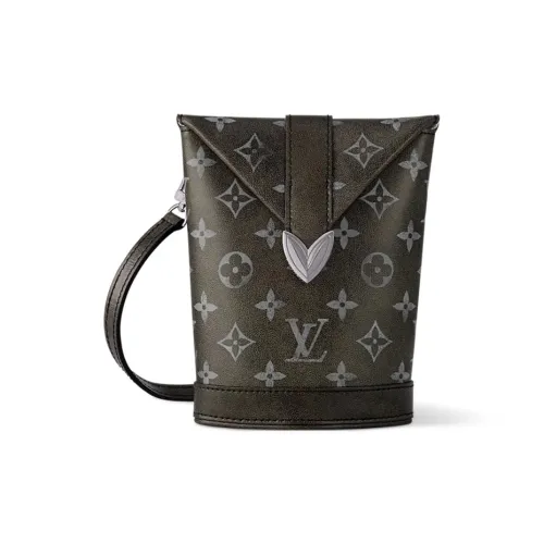 LOUIS VUITTON Сумка через плечо из коровьей кожи Мужская Темно-коричневая