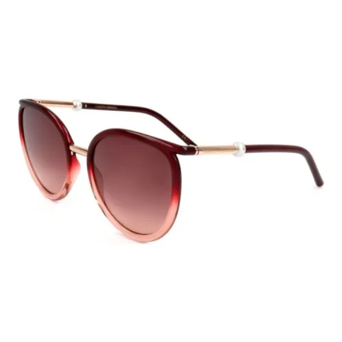 CarolinaHerrera Полиамид Круглые Солнцезащитные Очки Женские Красные