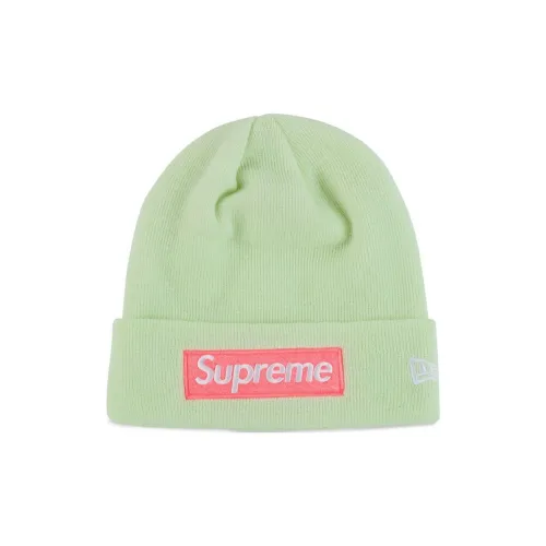 Supreme x New Era Beanies Мужской Зеленый