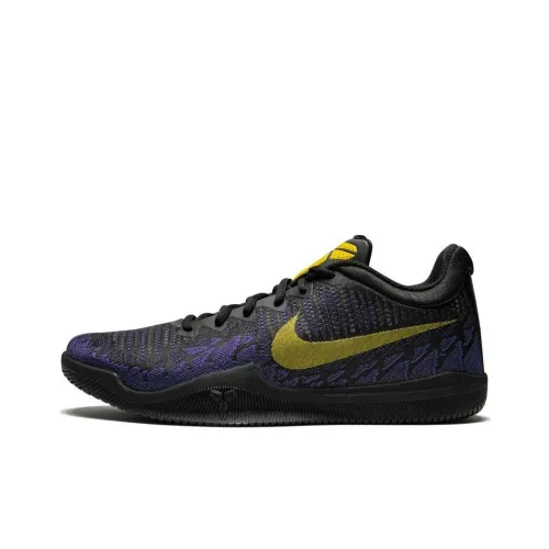 Nike Mamba Rage Slip-resistant Abrasion-resistant Low-top Баскетбольные кроссовки Мужские Черный Фиолетовый