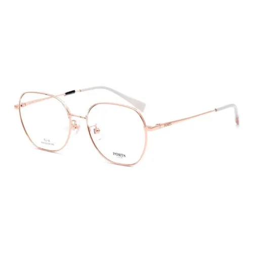 PORTS Титан Нерегулярная форма Оправы для очков Женские Розово-золотой