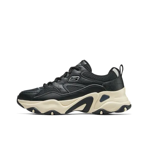 Skechers D'LITES 5,0 Устойчивые к истиранию Низкие Топ Кроссовки для бега Мужские Черные