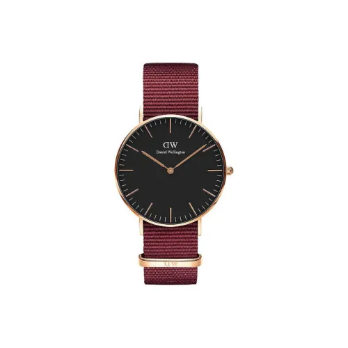 Daniel Wellington Watch Кварцевый механизм Нейлоновый ремешок 36 мм Черный циферблат Унисекс