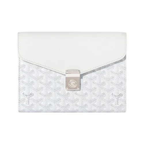 GOYARD Холст Телячья кожа Сумка через плечо Унисекс Белый