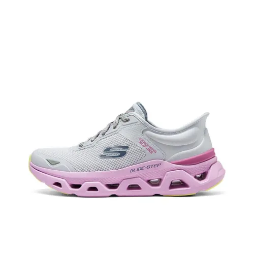 Skechers Glide Step Низкий Топ Casual Женский Серый Фиолетовый