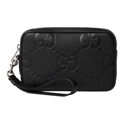 GUCCI Jumbo GG Кожа Клатч Маленький Мужской Черный