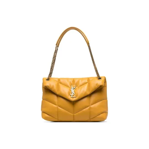 SAINT LAURENT LOULOU Кожа Сумка Сумка через плечо Средняя Женская Желтая