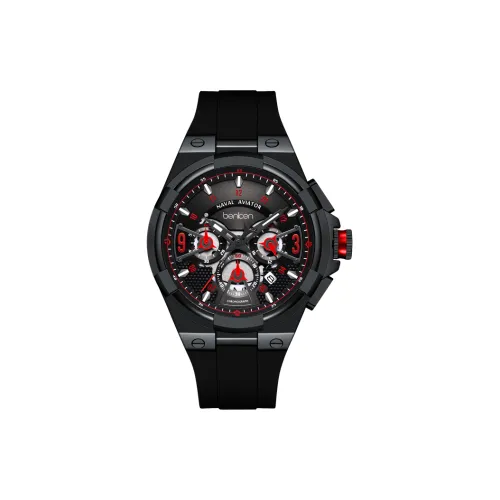 BENKEN Кварцевый механизм Часы Мужские Черный циферблат