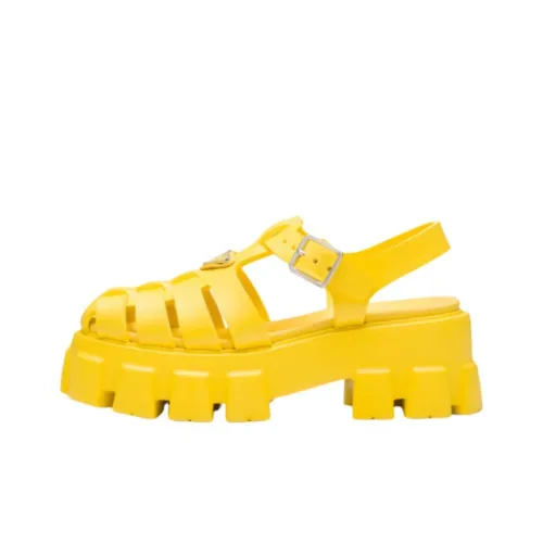 PRADA Римские сандалии Женские Солнечно-желтые