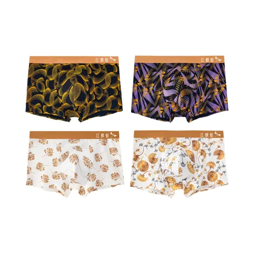 RED DRAGONFLY Хлопок Трусы Мужские 4 Пачки