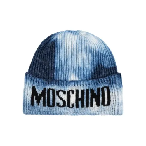 MOSCHINO Шерсть Вискоза Полиамид Кашемир Шапки-бини Мужской Синий