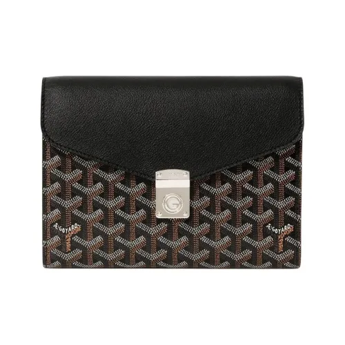 GOYARD Холст Телячья кожа Сумка через плечо Унисекс Черный