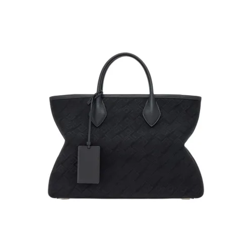 FERRAGAMO Жаккард Тоут Сумка Сумка для покупок Сумка на плечо Сумка большая Мужская Черная