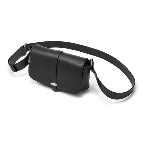 Yawei Kuroda Microfiber Leather Sling Bag Small Men's Black