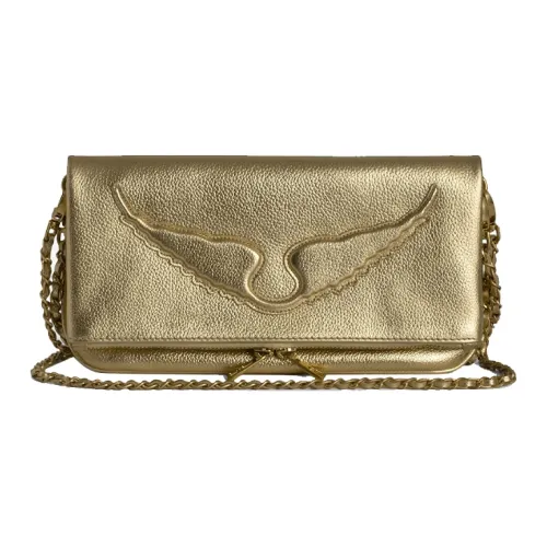 Zadig Voltaire Коровья кожа Одно плечо Через плечо Клатч Женский Золотой