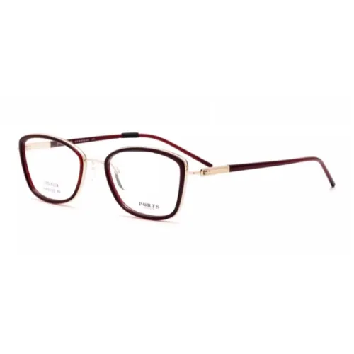PORTS Титан Бабочка Оправы для очков Женские Бордовый