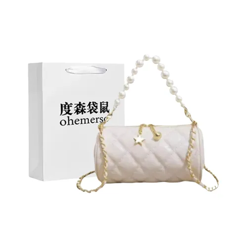 Dusen Kangaroo ПУ (полиуретан) Сумка через плечо Сумка Обычная Женская Белая Черная