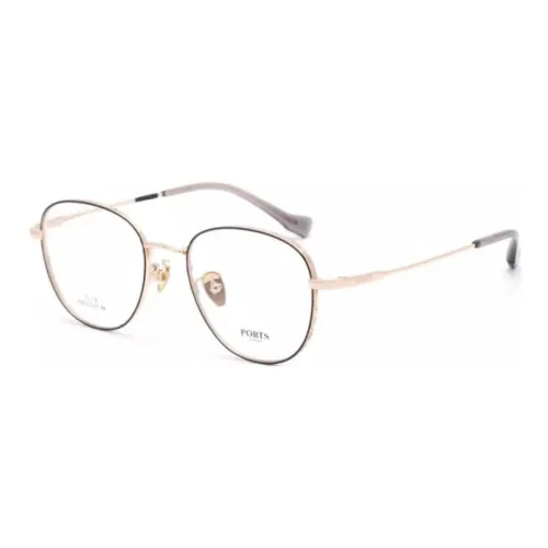 PORTS Титан Овал Оправы для очков Женские Золото