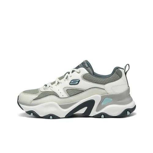 Skechers D'LITES 5,0 Low Топ Толстая подошва Кроссовки Мужские Серый Зеленый