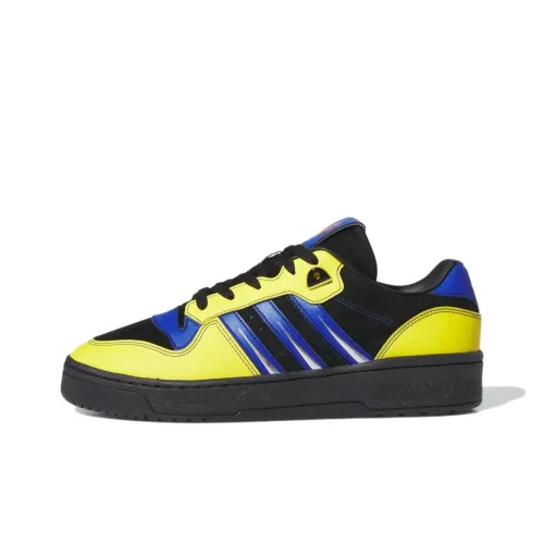 Дэдпул WOLVERINE x adidas originals Rivalry Устойчивые к истиранию Низкие Скейтборд Кроссовки Унисекс Черный Желтый Синий