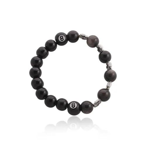 FOREVER MELODY Обсидиан Браслеты Мужской Черный