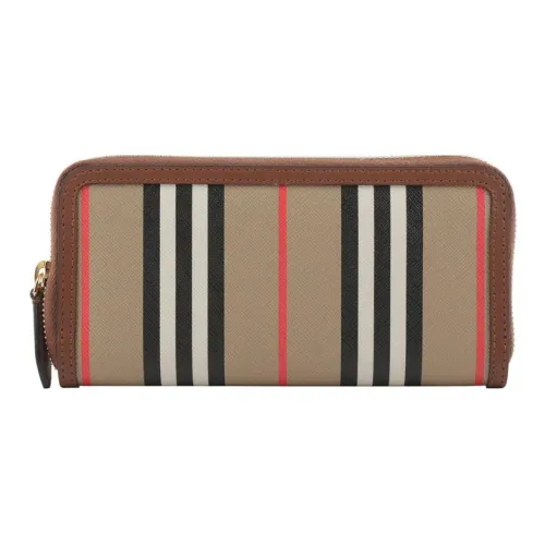 Burberry Покрытый холст Кошелек Женские Бежевый и Коричневый