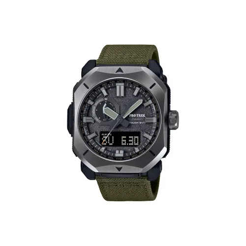 CASIO PRO TREK Солнечный Кварцевый Механизм Часы Мужские Черный Циферблат