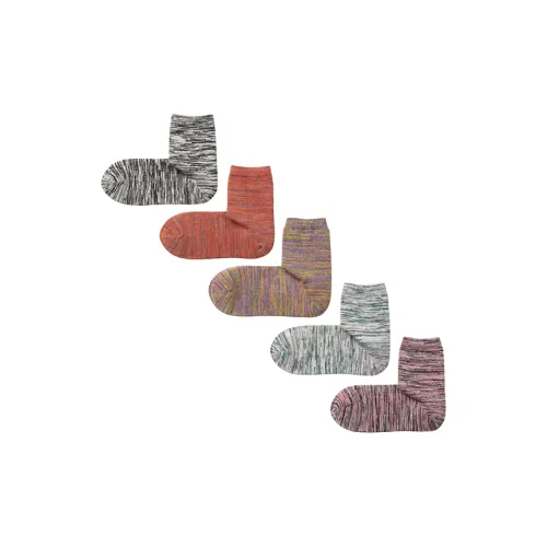 Muji 5 пар Смешанные цвета Женские носки MID до икры