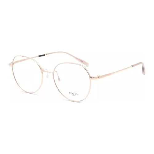 PORTS Титан Нерегулярная форма Оправы для очков Женские Золото
