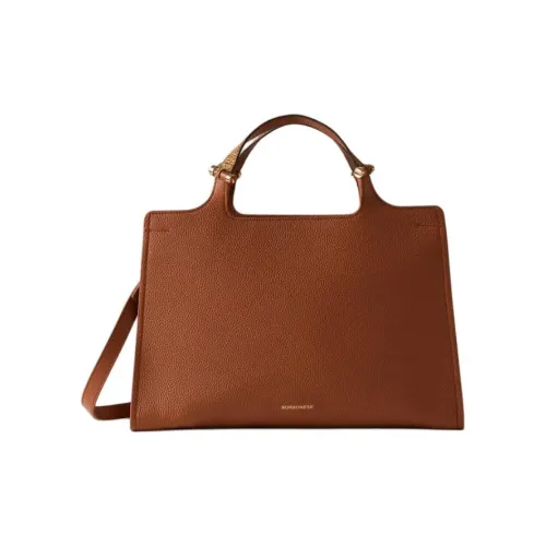 BORBONESE Hammered Текстура Телячья кожа Одно плечо Сумка Средний Женский Терракота