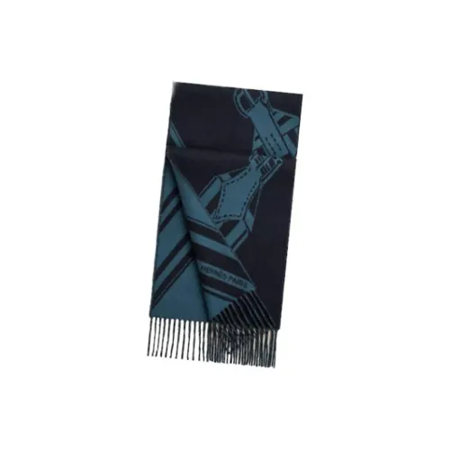 HERMES Sangle Zigzag Кашемировые Вязаные Шарфы Мужской