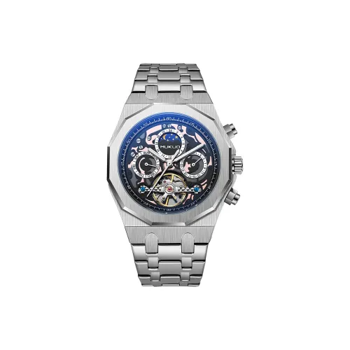 MUKUO Механические Мужские Часы 43 мм Черные