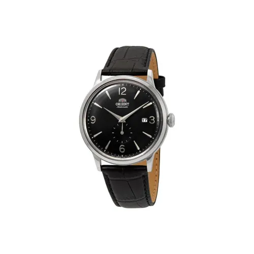 ORIENT Mechanical Classic Collection Автоматический Механический Механизм Кожаный Ремешок Часы 40 мм Мужские Часы Черный Циферблат