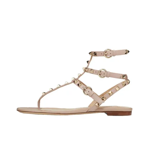 Valentino Rockstud Пляжные сандалии Женские Светло-розовые