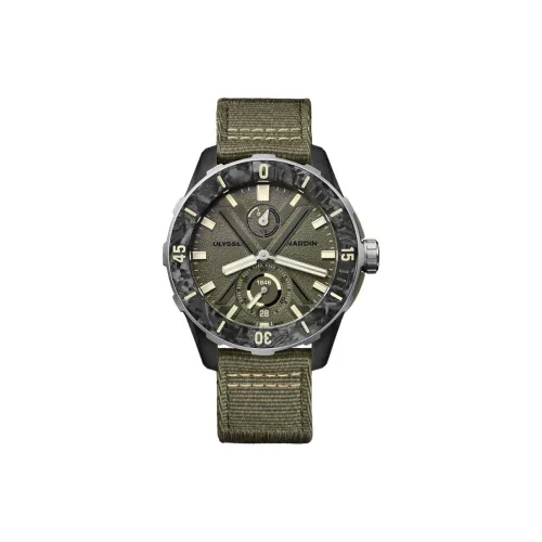 ULYSSE NARDIN Автоматический Механический Часы Мужские из Коллекции Diving 44 мм Зеленые