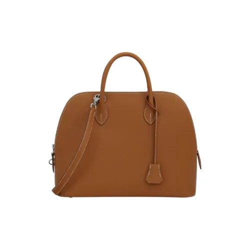 HERMES Bolide Epsom Телячья кожа Bowling Сумка Сумка через плечо Сумка для женщин 37 Золотисто-коричневый