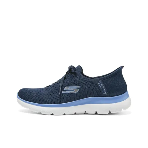 Skechers Дышащий Верх Низкий Топ Casual Женский Синий