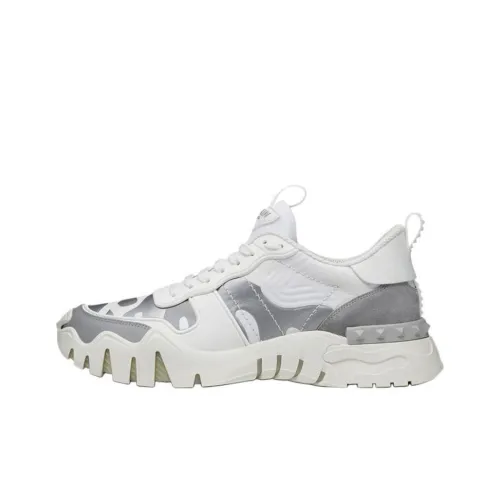 Valentino Rockrunner Low Топ Повседневная обувь Мужская Белый Серый
