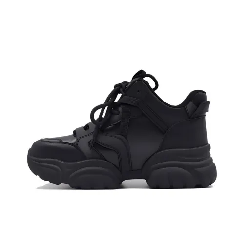 Jin Baichuan массивные кроссовки Low Top черные женские