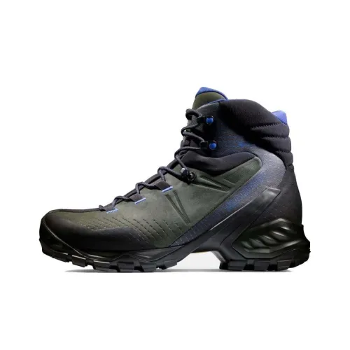 MAMMUT Trovat Slip-resistant Abrasion-resistant High Top Альпинистская обувь Мужская Зеленая