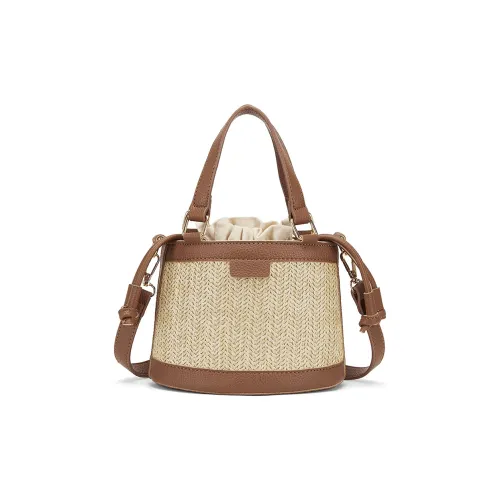 ST SAT Ткань Синтетическая кожа Ручная сумка Сумка через плечо Обычная Женская Бежево-желтая