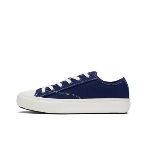 Кроссовки для скейтбординга LACOSTE Collaboration Slip Resistant Abrasion Resistant Low Top Мужские Темно-синие Экрю