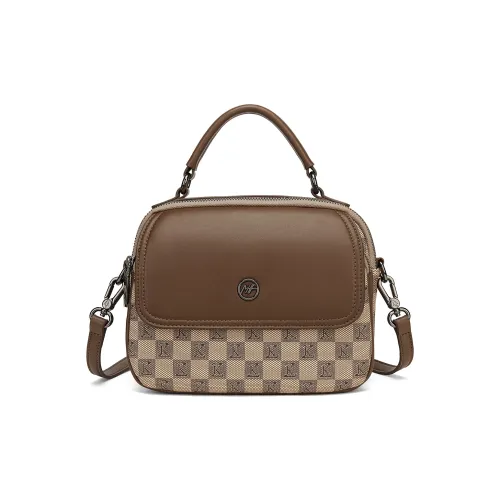 FAIRWHALE Сумка через плечо из ПВХ Сумка на плечо Женская Маленькая Круглая Сумка Женская Коричневая