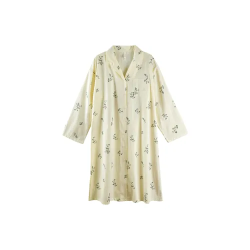 Q'NIANMA Ночная сорочка Женская Светло-желтая