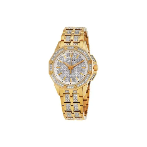 BULOVA Octava Collection Женские часы Кварцевый механизм Ремешок из нержавеющей стали 34 мм Серебристый циферблат