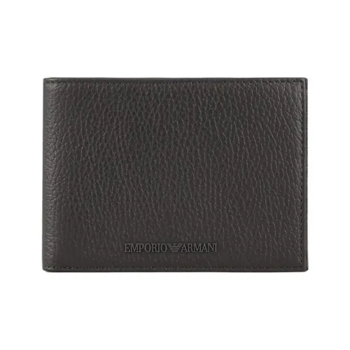 EMPORIO ARMANI Кошелек из коровьей кожи мужской магнитно-серый
