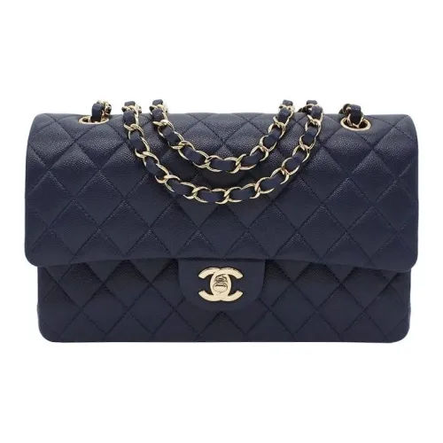 CHANEL Classic Flap CF Коровья кожа Сумка через плечо Женская Морской синий