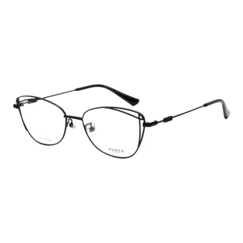 PORTS Металл Бабочка Оправы для очков Женские Черный