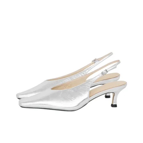 MEIYANG Женские повседневные туфли, серебристые, высота каблука 6 см, женские